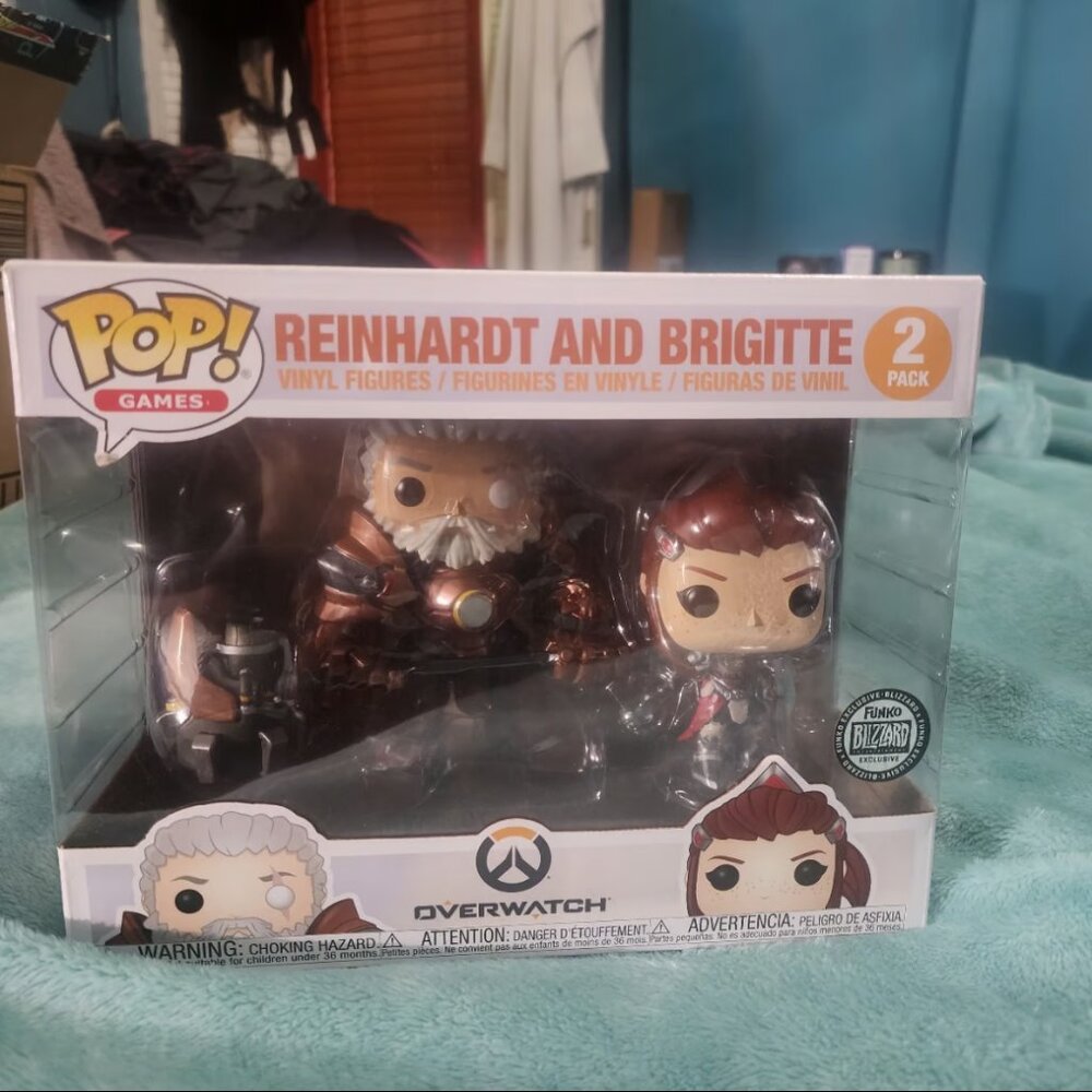 2019 OVERWATCH Funko Pop 2 SET brigitte & reinheart pops